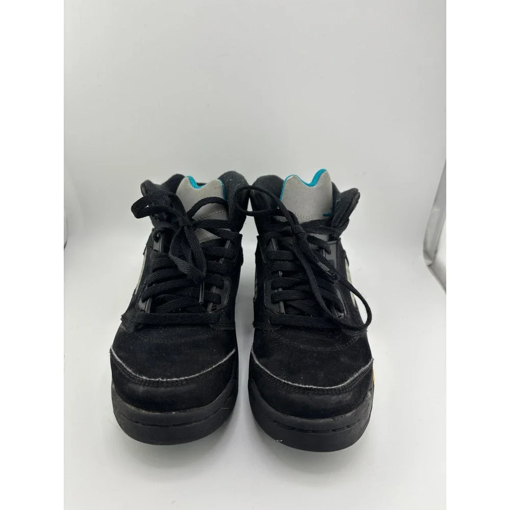 Nike Air Jordan 5 Retro Aqua Black Teal Yellow Kids Sneakers 440888-040 13.5C